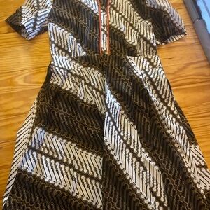 Relax Baby Be Cool Stylish Black and White Patterned Dress